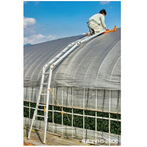 ハウステップ VHS-2800 ハラックス 法人個人選択 (最大使用荷重80kg ハウス用昇降梯子 ビニールハウス専用 伸縮)