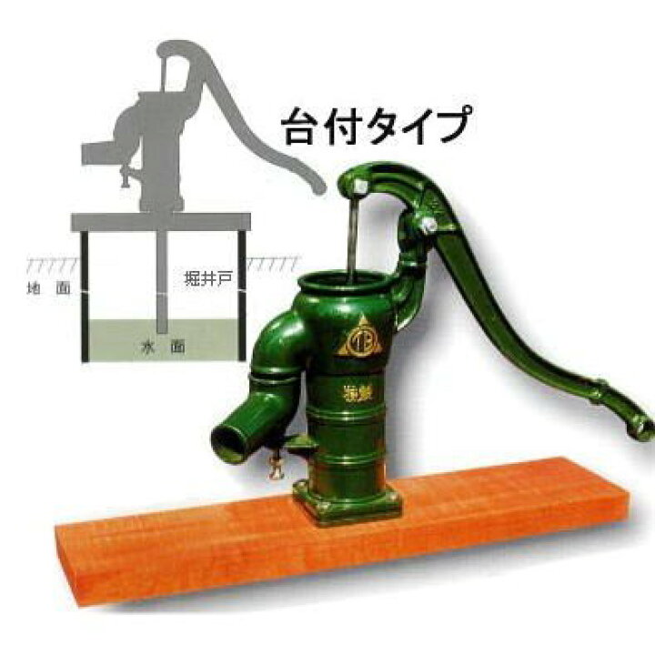楽天市場】手押しポンプ 共柄台付 T35PD プラ玉ワンゴム付ピストン 