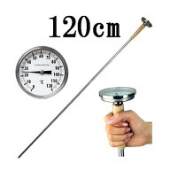 アイシー バイメタル 堆肥用温度計 φ75mm 120cm 上向き 0〜120℃ バイメタル堆肥用