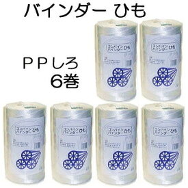 (6巻セット特価) コンバイン バインダーひも PP 白 バインダー紐 1000m