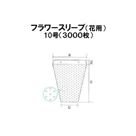 (3000枚入) シンワ 多孔 フラワースリーブ 花袋 10号 ＃25 フラワーパック [農機具 農具 瀧商店]