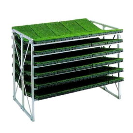 昭和ブリッジ 育苗棚 (傾斜収納型) NC-70KHアルミ製 苗箱運搬 苗箱収納棚 筋交入