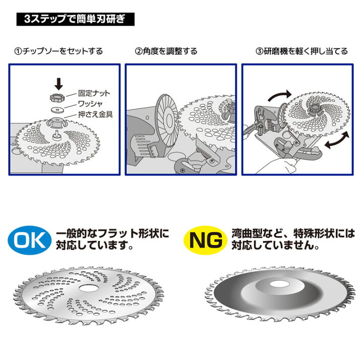 楽天市場】[チップソー 研磨機] 刃研ぎ名人チップソー N-822 ニシガキ 
