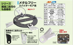 楽天市場 アイウッド フリースパイダー メタルフリー替刃 4枚1組 替刃の後継 法面草刈機用ブレード ２段刃 瀧商店