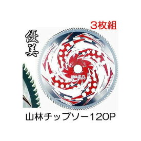 (徳用3枚セット) 関西洋鋸 120枚刃 山林チップソー 優美120 草刈刃 255mm×120P×3枚 T-1790 太刈忍者