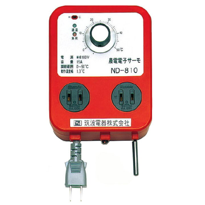 楽天市場】農電電子サーモ ND-810 100V・16A ［農電サーモ ヒーター 