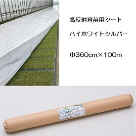 （欠品中・2026年以降発送予定）イワタニ 水稲用 ハイホワイトシルバー 厚0.05mm 幅360cm×100m 高反射育苗用シート 岩谷マテリアル (法人or営業所止め)