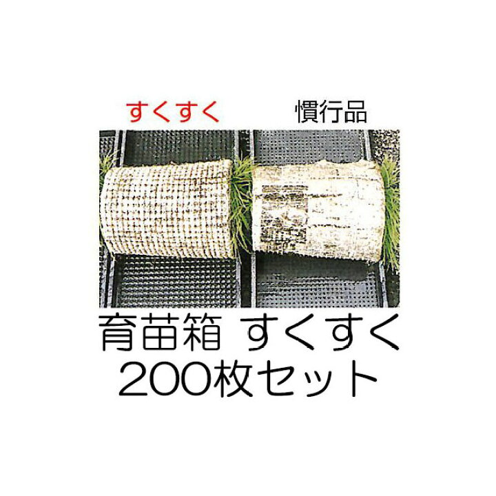 楽天市場】(200枚セット) 育苗箱 すくすく (中敷き不要) お届け先法人 