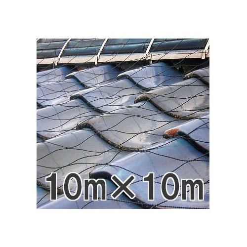 楽天市場】(日本製 強力タイプ) 屋根瓦飛散防止ネット 10m×10m 48畳