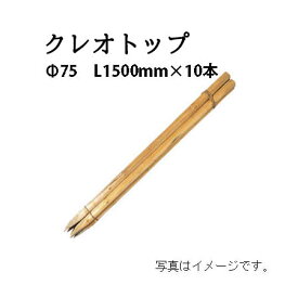 公共工事用杭 クレオトップ φ75mm 5尺(L1500mm)×10本56234300 KYS-57K［タカショー 瀧商店]