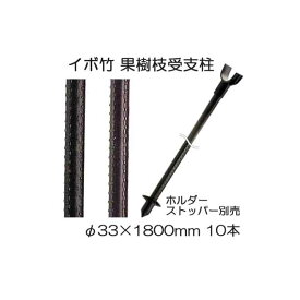 (10本セット) セキスイ イボ竹 (プロ仕様 業務用) 農業用支柱 (黒) φ33.2×1800mm 33.2×1.8 33mm×1800mm 33mm×1.8m 33×1800mm 果樹枝受け支柱 (枝受ホルダー、支柱ストッパー別売) 日本製 積水樹脂 (個人宅配送OK)