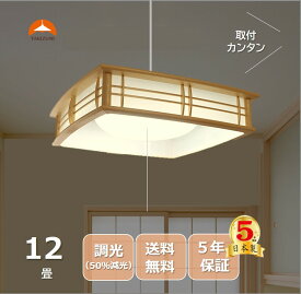 タキズミ(Takizumi)【省エネ 節電 日本製 5年保証】 省エネ性業界トップクラス LED 和風 ペンダントライト ~12畳 工事不要 簡単取付 プルスイッチ付 RV12641