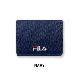 【送料無料】全2色 FILA（フィラ） ロゴ刺繍 デザイン ナイロン 三つ折り 財布 コンパクト ウォレット ミニ財布 小さい財布 ナイロン 財布 メンズ レディース 男女兼用 プレゼント 贈り物 （クリックポスト送料無料）