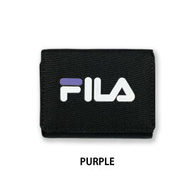 【送料無料】全2色 FILA（フィラ） ロゴプリント デザイン ナイロン 三つ折り 財布 コンパクト ウォレット ミニ財布 小さい財布 ナイロン 財布 メンズ レディース 男女兼用 プレゼント 贈り物 （クリックポスト送料無料）