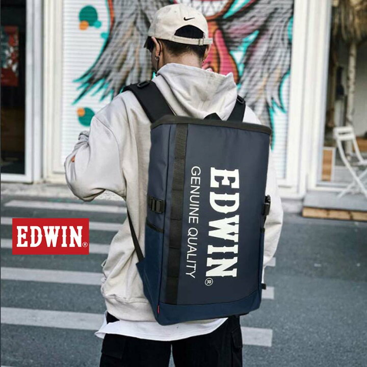 楽天市場】全3色 EDWIN エドウイン デカロゴ BOX型 21.6L PUナイロン 