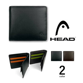 【全2色】 HEAD ヘッド リアルレザー バイカラー 2つ折り 財布 ショートウォレット フラップポケット小銭入れ 本革 皮革 カウレザー 牛革 メンズ レディース 父の日 贈り物 プレゼント