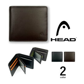 【全2色】 HEAD ヘッド リアルレザー バイカラー 中ベラ付き 2つ折り 財布 ショートウォレット 定期入れ パスケース フラップポケット小銭入れ 本革 皮革 カウレザー 牛革 メンズ レディース 父の日 贈り物 プレゼント