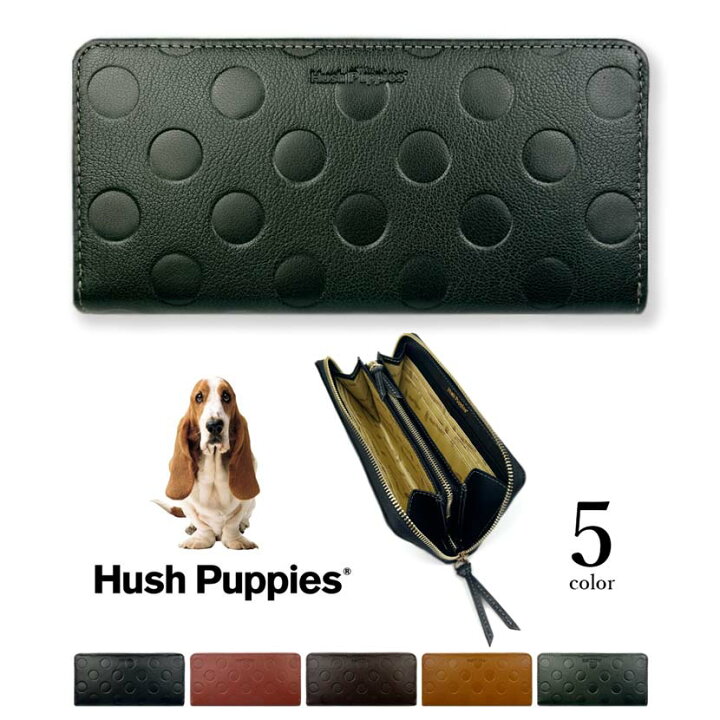 楽天市場】全5色 Hush Puppies ハッシュパピー ゴートレザー ドット柄 