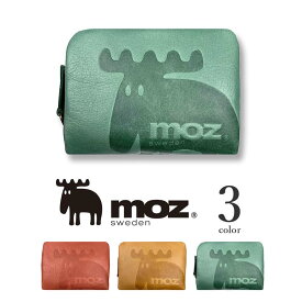 全3色！moz（モズ）リアルレザー 二つ折り 財布 ラウンドファスナー ショートウォレット 小銭入れ カードケース 牛革 皮革 メンズ レディース 男女兼用 リアルレザー プレゼント