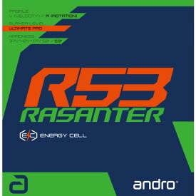 卓球 ラバー 初心者 中級者 上級者 卓球ラバー ANDRO アンドロ aja0082 ラザンターアール53 RASANTER R53 ネコポス便送料無料 カラーラバー 赤 黒 グリーン