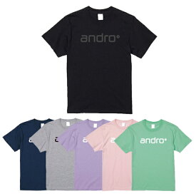 【ウェア】卓球 ユニフォーム トップス メンズ レディース 丈(半袖) Andro アンドロ ajg0222 ナパ Tシャツ コットン 2XS-2XL 男女兼用 吸水速乾 JTTA 肌に優しいコットン シンプルなデザイン