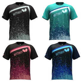 バタフライ ブリンカ・Tシャツ AAG0715 卓球ウェア ユニフォーム トップス 半袖 メンズ レディース 男女兼用 キッズ ジュニア 吸汗速乾
