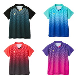 VICTAS ビクタス ゲームシャツ (V-GS501) aog0182 卓球ウェア 半袖Tシャツ トップス ユニフォーム JTTA公認 キッズ ジュニア メンズ レディース 男女兼用