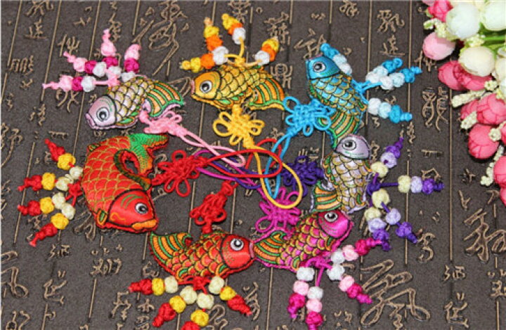 楽天市場】中華風結び飾り つるし飾り 両面刺繍小物 車内装飾品 中国 