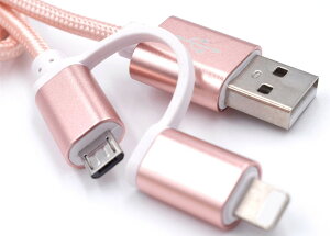 y2in1P[uz iPhone/AndroidΉ Micro USB p P[u }CN usb P[u }Olbg USB[d CgjO P[u,[d E ho@\ nCNIeB[ ϋviC f