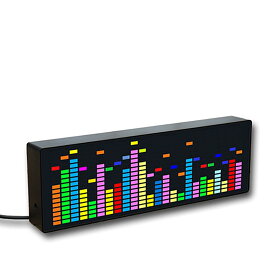 オーディオスペクトラムアナライザー、音楽スペクトラムディスプレイ、84種類の表示効果/高速収音/音声制御ライン自動切り替え、1624収音大気レベルインジケーター