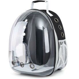 ペットキャリーバッグ 猫 キャリーリュック 犬猫兼用 宇宙船 カプセル型 ペットリュック サック 小型犬 大容量 透明 窓付き 通気性抜群 蒸れない メッシュ 飛び出し防止 フック付き お出かけ 旅行 避難 防災 多機能 背負いやすい パッ