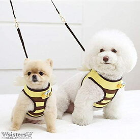 犬 ハーネス 羽付き ミツバチ お出かけ 散歩 胴輪 ペット用品 かわいい 人気 小型犬 春夏 秋冬 オシャレ デザイン イツドッグ 正規品 ダブルシスターズ 犬のハーネス 【パタパタミツバチハーネス】【ハーネスのみ?リードなし】(ミツバチ、サイズ)