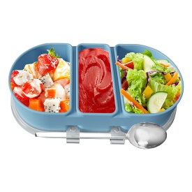 スナック コンテナ - 漏れ 透明蓋付き ボックス,仕切り付き 食器洗い機対応 シリコン 食品容器 | ソース、サラダ、キャンディ、ヨーグルト、調味料、食事準備、ランチ、旅行、職場、学校用