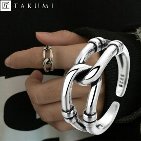 【楽天1位】[TAKUMI]ピタリング 指輪 フリーサイズ リング メンズ シンプル シルバー 925 シルバーリング 錆びない