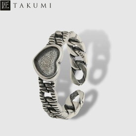 [TAKUMI]ピタリング ハート モチーフ 指輪 クロス リング レディース シンプル シルバー クロスリング 金属アレルギー フリーサイズ メンズ 結婚指輪 シルバー 可愛い おしゃれ かわいい 錆びない