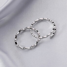 [TAKUMI]ピタリング 指輪 フリーサイズ セット 2個セット シンプル レディース 指輪 フリーサイズ シルバー