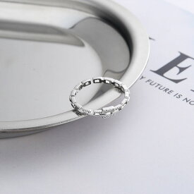 [TAKUMI]ピタリング ピンキーリング メンズ シルバー 指輪 リング フリーサイズ メンズ レディース 華奢 リング ダイヤモンドリング 鎖 シルバー925 ブランド シンプル ダイヤモンド 可愛い おしゃれ かわいい 錆びない