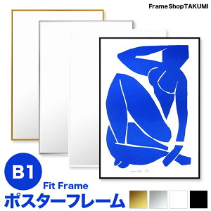アルミ製ポスターフレームB1サイズ(728×1030mm)【フィットフレーム】FIT FRAME額縁 B1・OAサイズ 【大型送料別商品】【代引き不可】
