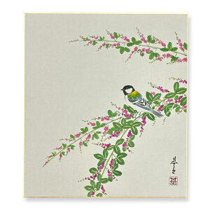 ≪メール便対応≫色紙 特価価格 初秋【佐々木基之 ダリア 023】直筆 日本画 絵画 色紙