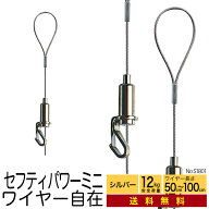 《メール便・送料無料》　ピクチャーレール用ワイヤー自在【パワーミニワイヤー自在　(セフティーバネ付…