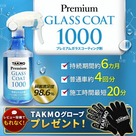 カンタン施工1000 ガラスコーティング スプレー 車ボディ用 撥水 コーティングメンテナンス 犠牲被膜 ダイヤモンド構造 TAKMO TAKUMI 送料無料 1000
