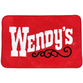 アメリカ USA US GOODS グッズWendy's MAT REDウェンディーズ マット レッドラグ ドアマット 玄関マットサイズ H400mm × W600mmJAN 4589731199543