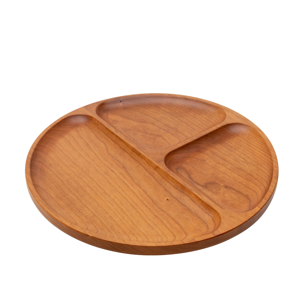楽天市場】TaKuMi Craft 木製カフェプレート Φ24×1.6cm セパレート