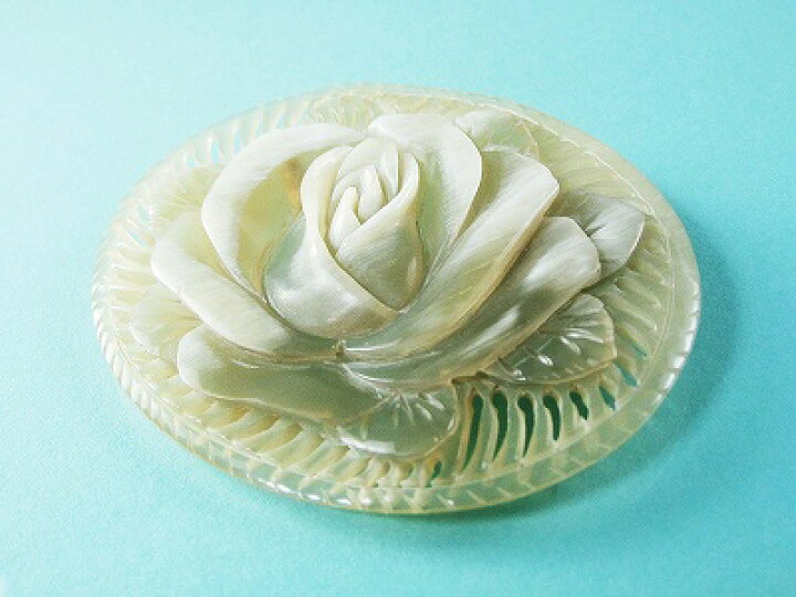 楽天市場】白水牛 薔薇 彫ブローチ （のし等ギフト対応無料） 丁寧な 