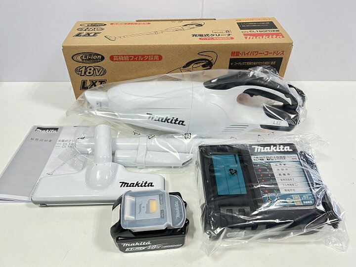 楽天市場】□マキタ 充電式クリーナー CL180FD白＋充電器DC18RF＋電池  