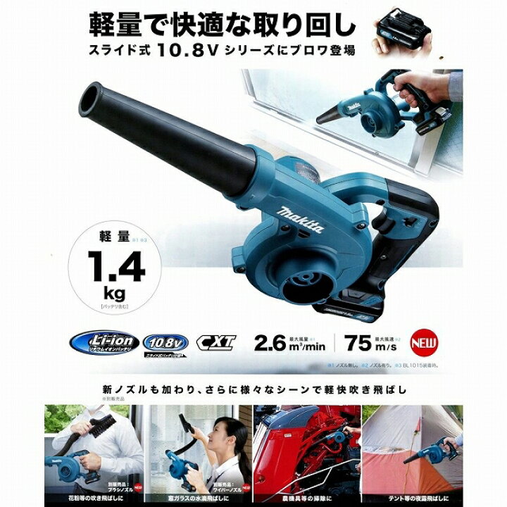 楽天市場】□マキタ 充電式ブロワ UB100DSH 新品【フルセット 
