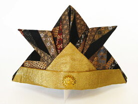 かぶれる兜、手作り、五月人形、お節句、初節句、お祝い、プレゼント、赤ちゃん、ミニ兜、金襴、西陣織、子供用兜　飾り台紙付き　ゆうパケットで送料無料