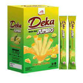 ウエハース ロール　チーズドリアン味 JUMBO 個包装 16g×20本入り／1箱 　インドネシア産　 焼き菓子 DEKA halal ハラル認証