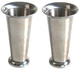 Talea お墓の花立て用，ステンレス花瓶，2個（1対）,QS468C001(口径：90.3MM)