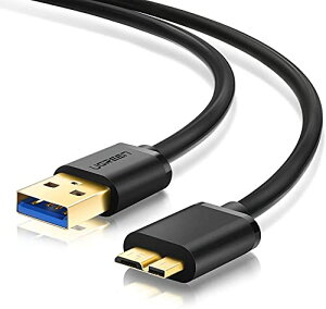 UGREEN USB3.0 MicroB USBP[u ^CvAIX - }CN^CvBIX ]Ƌ}[d OtHDD SSD Blu-ray BDhCu fWJ Galaxy Note3 S5ȂǂɑΉ 0.5M